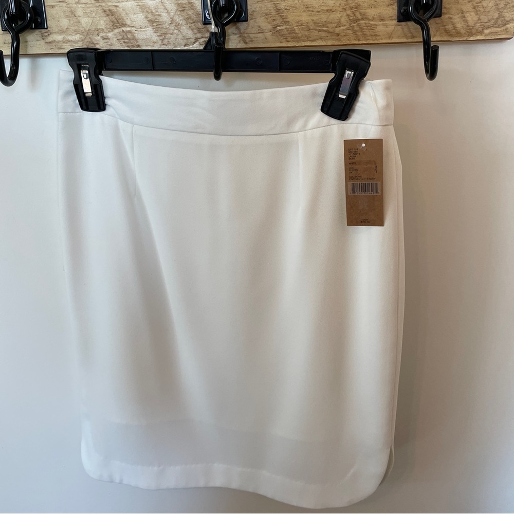 Cremieux Women's Size 2 White Polyester Lined Mini Short Skirt New w/Tags $79